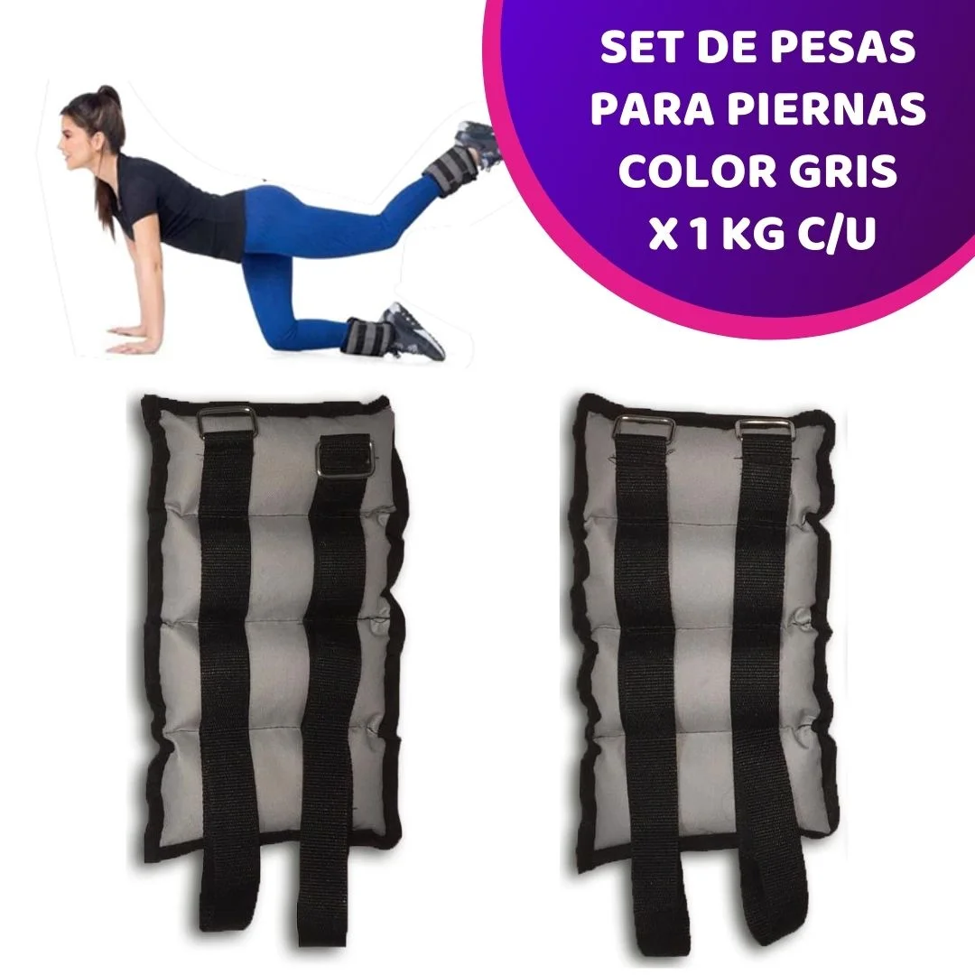 Set Pesas Tobilleras 1Kg C/U