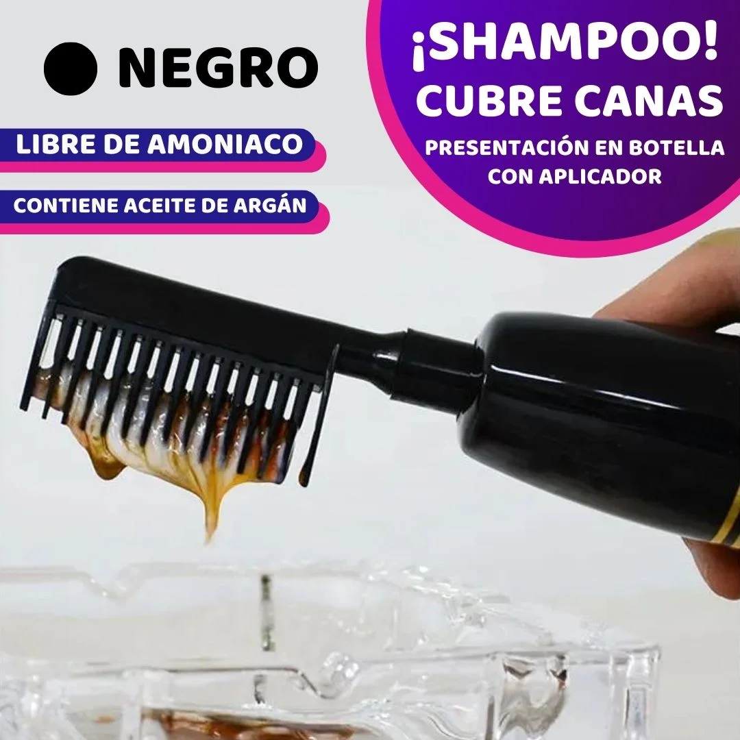Shampoo Cubre Canas – Color Negro