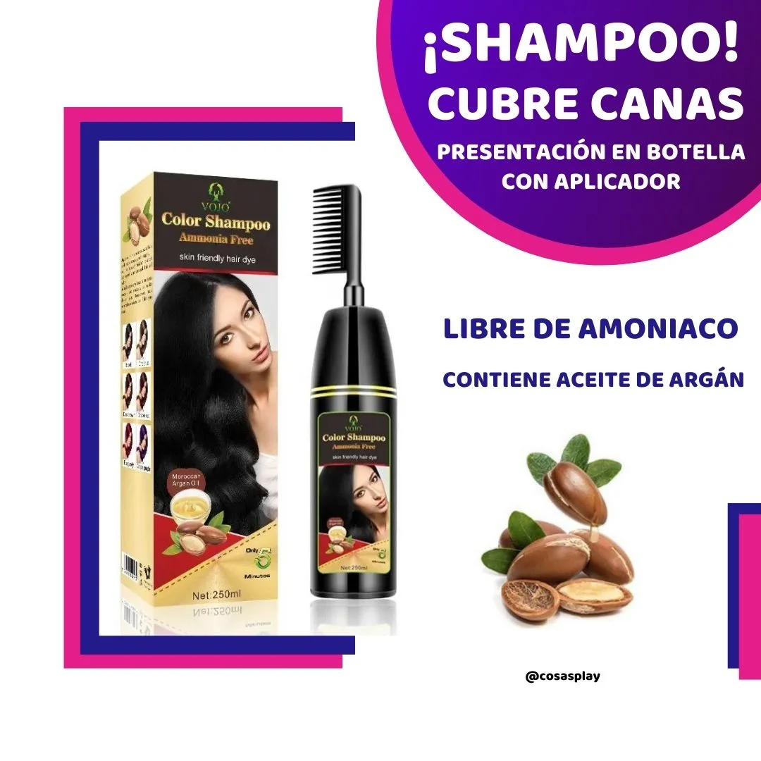 Shampoo Cubre Canas – Color Negro