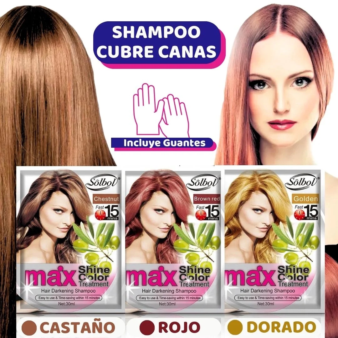 Shampoo Cubre Canas MAX – Color Rojo Oscuro