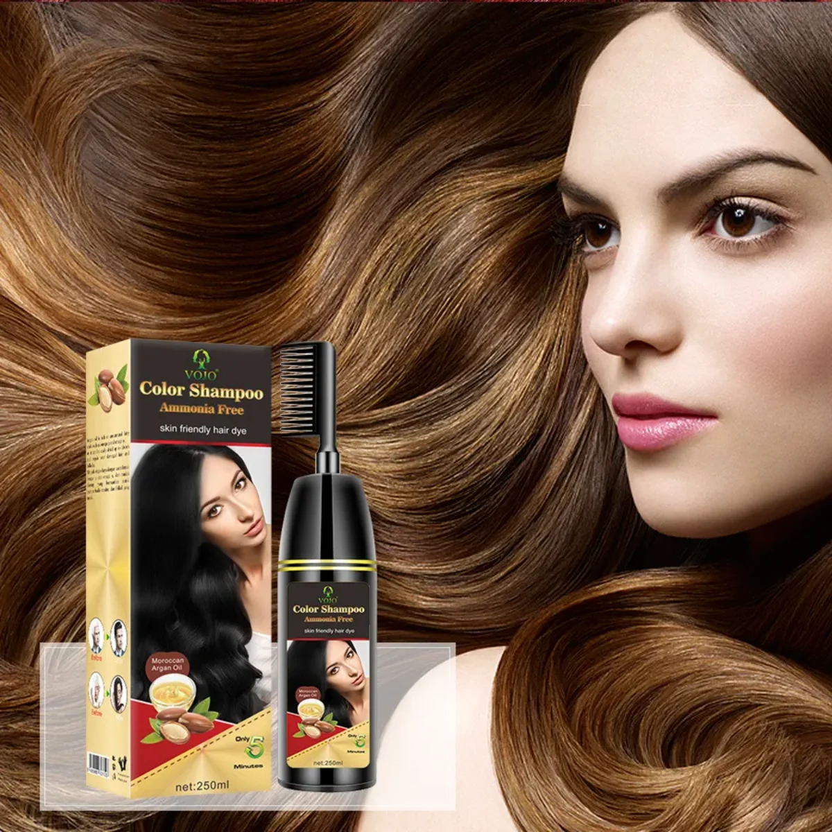 Shampoo Cubre Canas – Color Negro