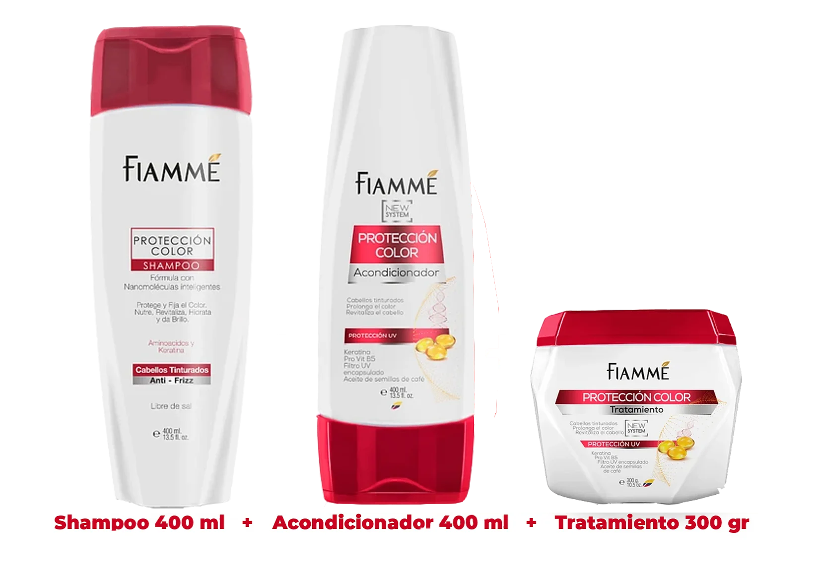 KIT Para Cabello Tinturado Shampoo + Acondicionador + Tratamiento