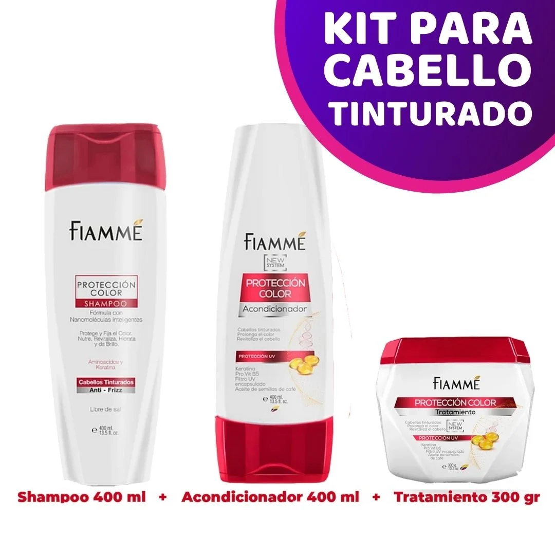 KIT Para Cabello Tinturado Shampoo + Acondicionador + Tratamiento