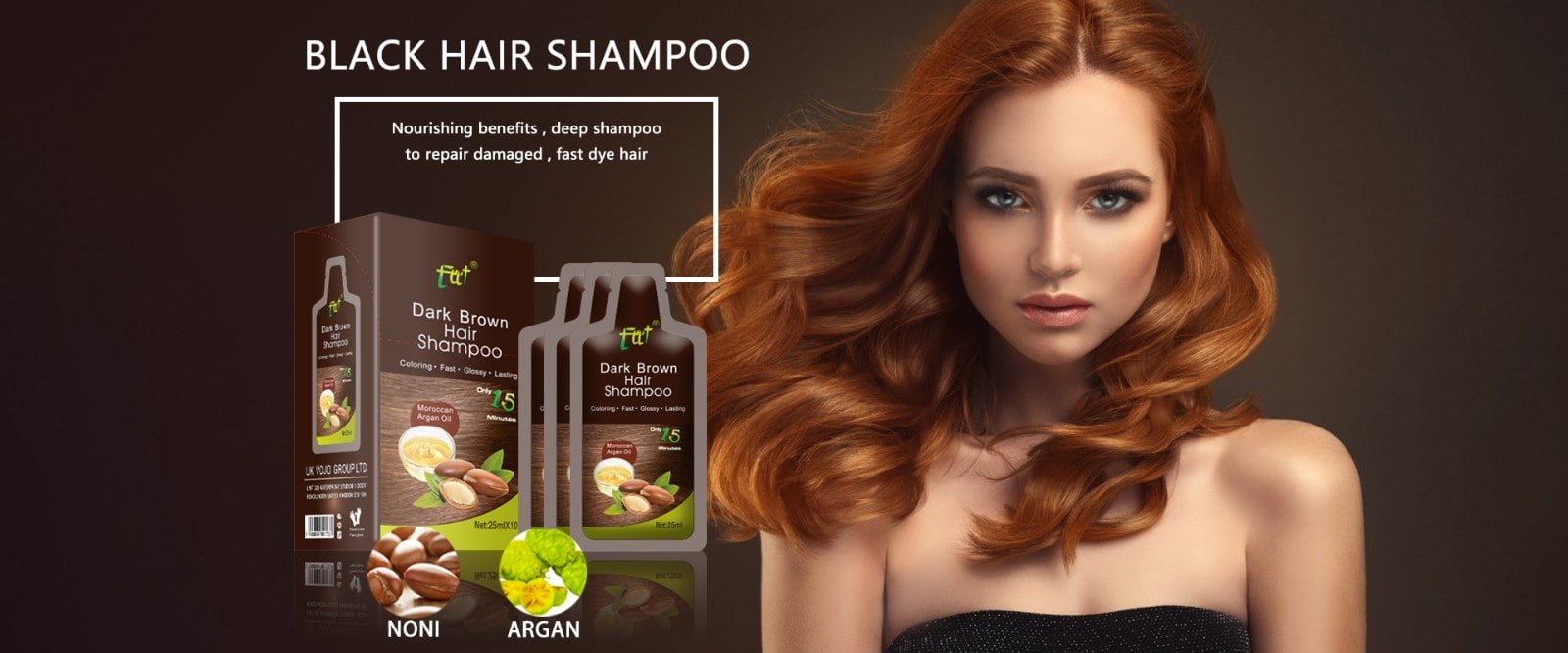 vojo Shampoo cubre canas cafe