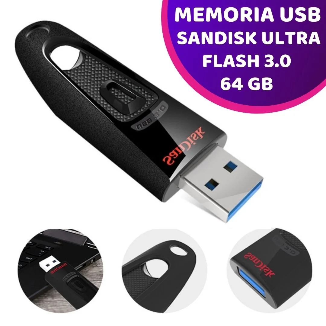 Memoria Usb Sandisk Ultra Flash 3.0 Capacidad 64gb
