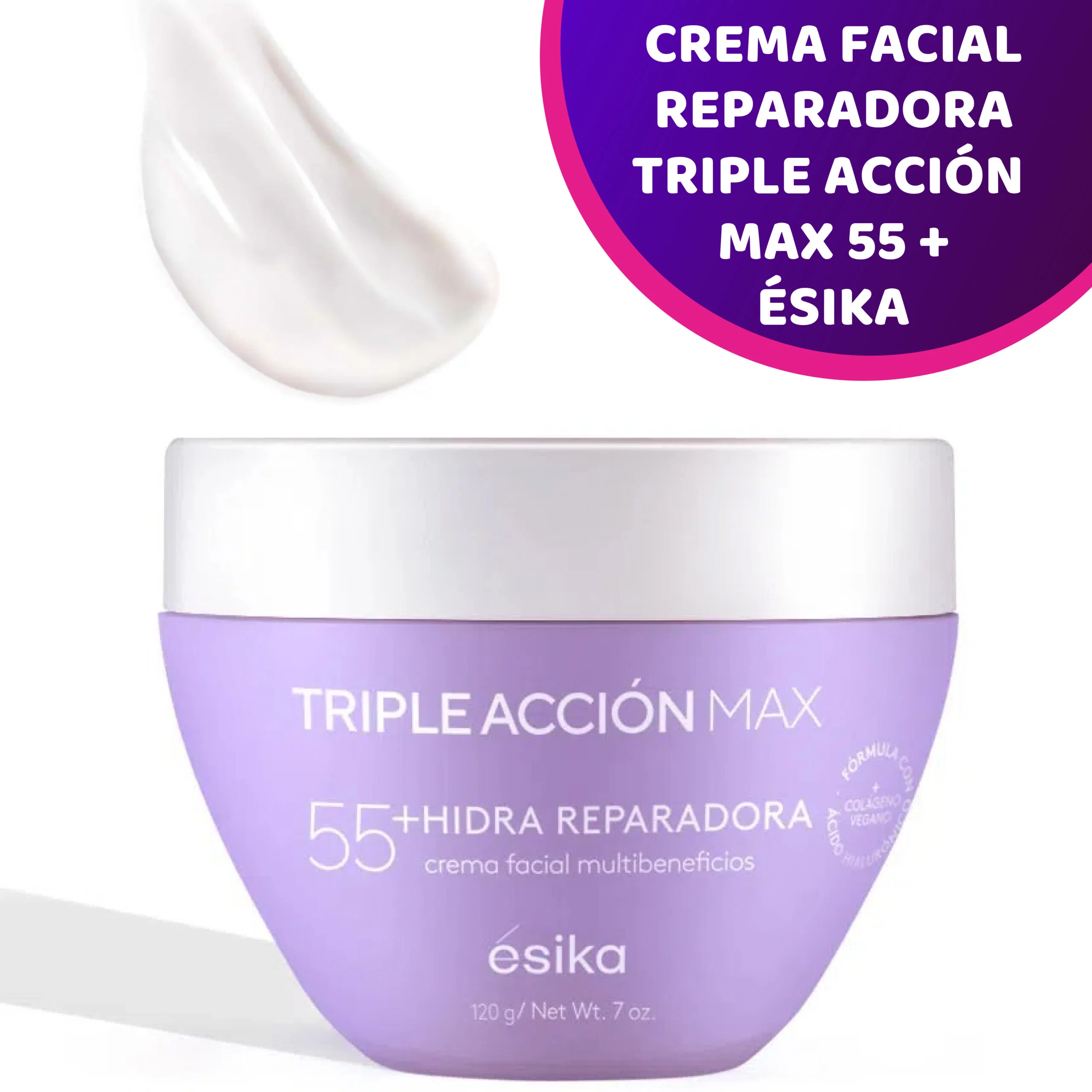 Crema facial Hidra Reparadora Triple Acción Max 55+