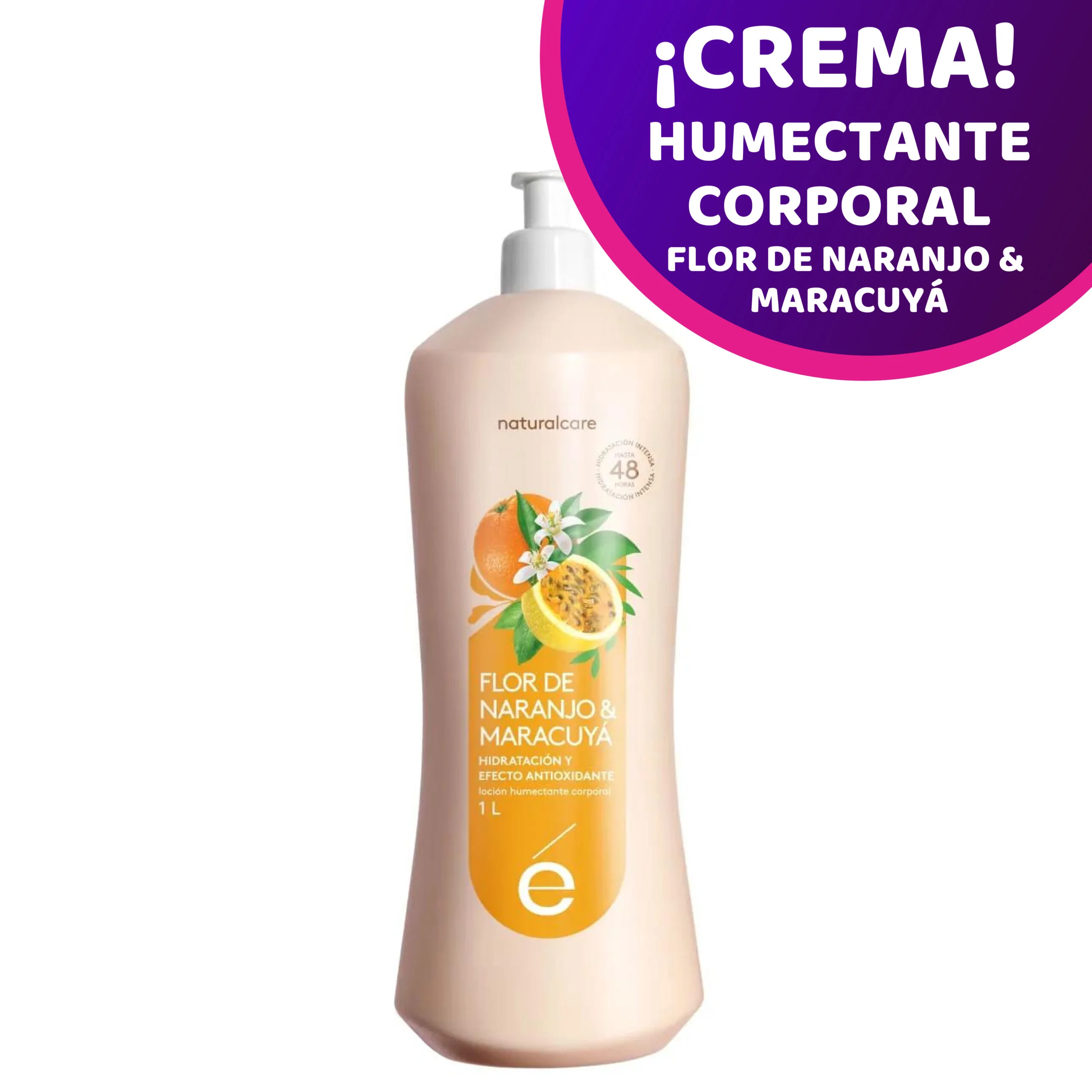 Crema Humectante Corporal Natural Care Flor De Naranjo y Maracuyá