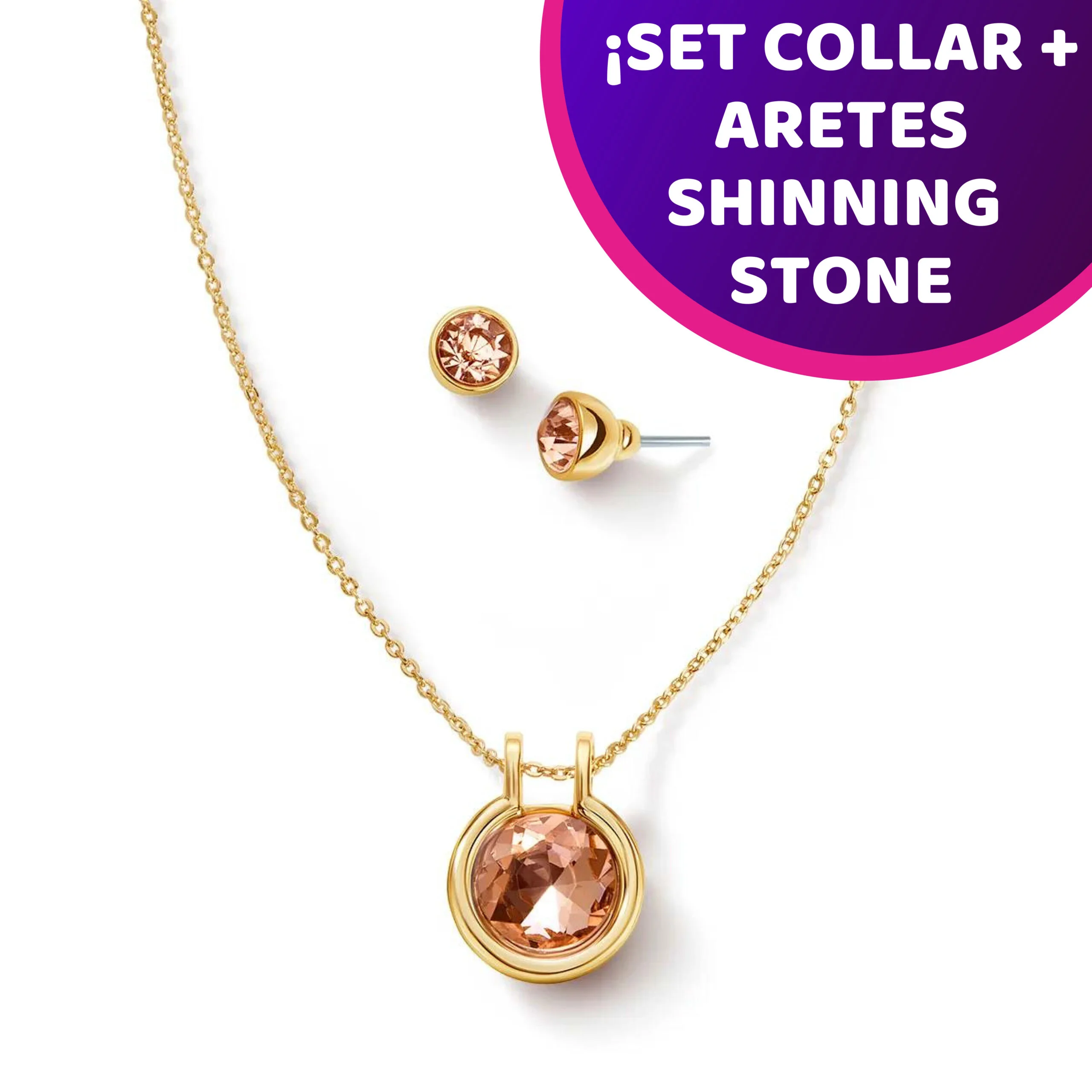 Set Collar + Aretes Shinning Stone