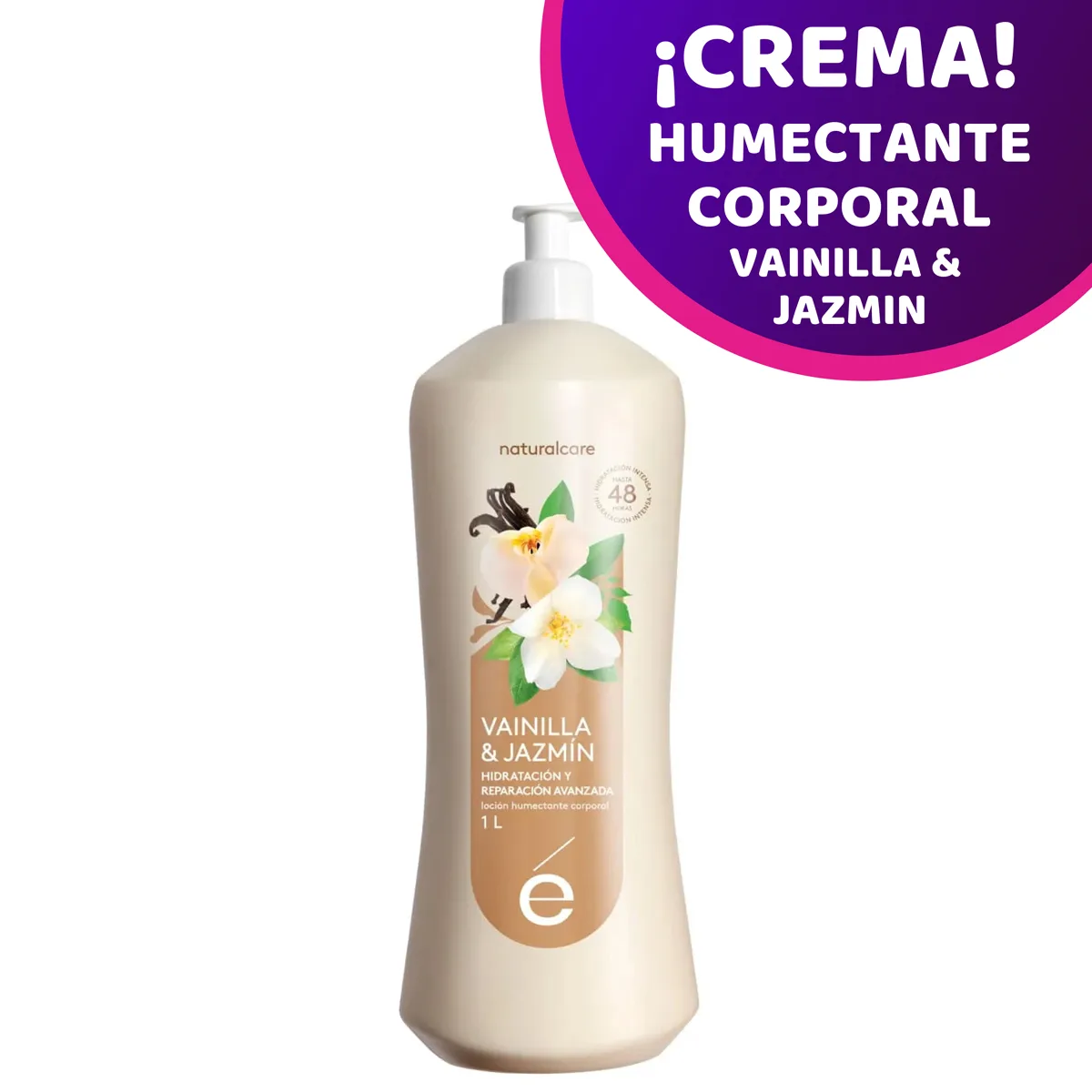 Crema Humectante Corporal Natural Care Vainilla y Jazmín