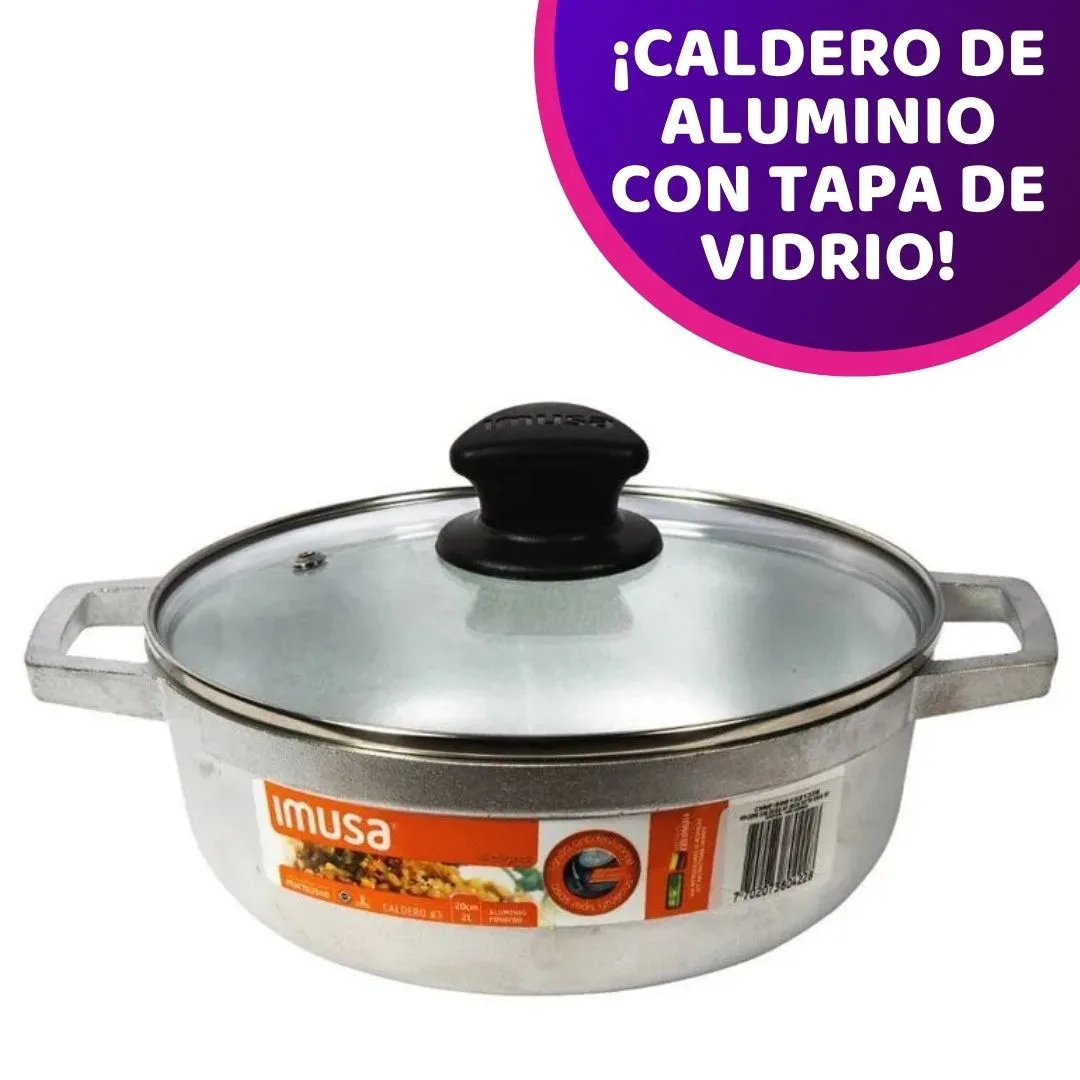 Caldero IMUSA 24 cm – Aluminio fundido
