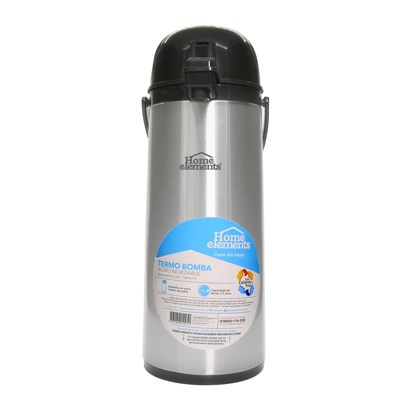 Termo Bomba Acero Inoxidable 1,9 L