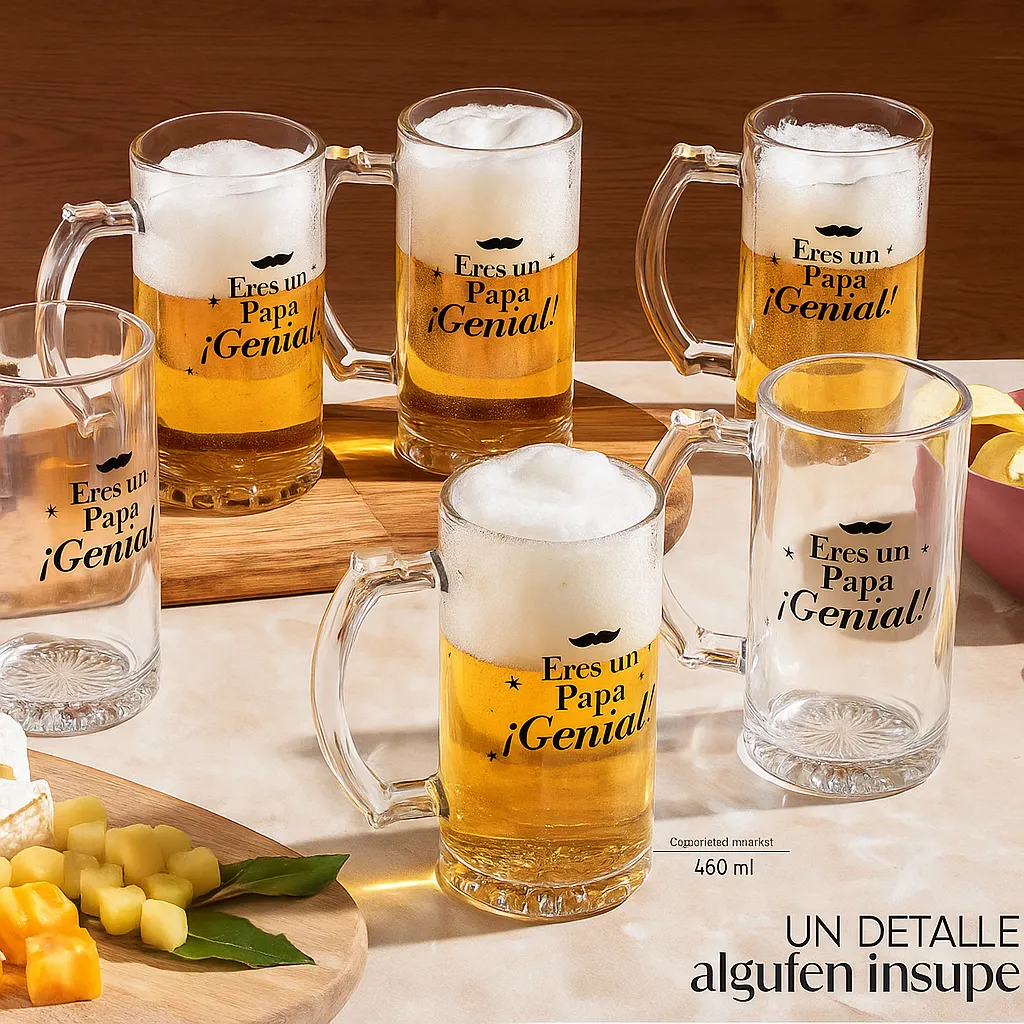 Set De Vasos Cerveceros para Papá ×6