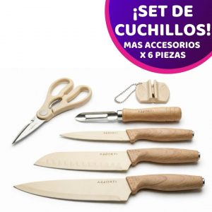 SET DE CUCHILLOS MAS ACCESORIOS X 6