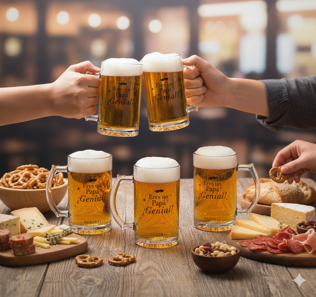 Set De Vasos Cerveceros para Papá ×6