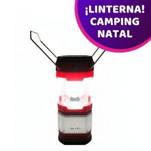 Linterna de Camping Natal, Recargable Solar, Multicarga, Salida USB