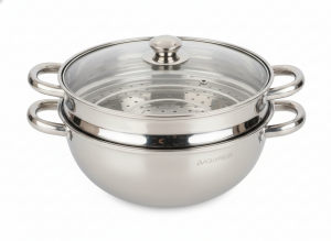 Set de Olla Multiusos y Vaporera de Acero Inoxidable Capacidad 4 Litros