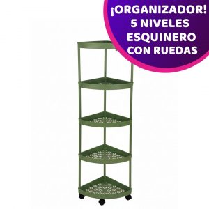 Organizador Multiusos AQUA de 5 Niveles – Diseño Esquinero con Ruedas