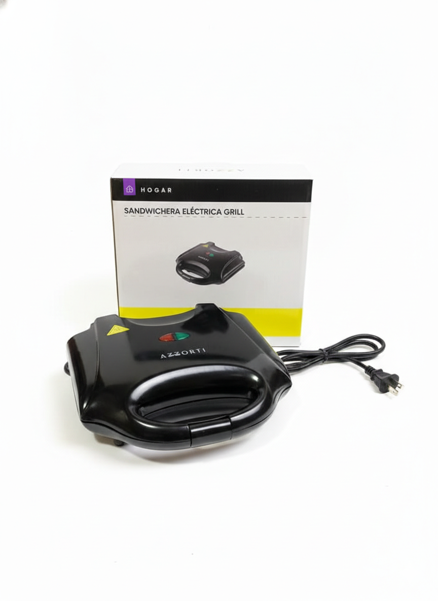 Sanduchera Eléctrica Grill de Placas Antiadherentes