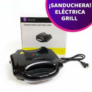 Sanduchera Eléctrica Grill de Placas Antiadherentes