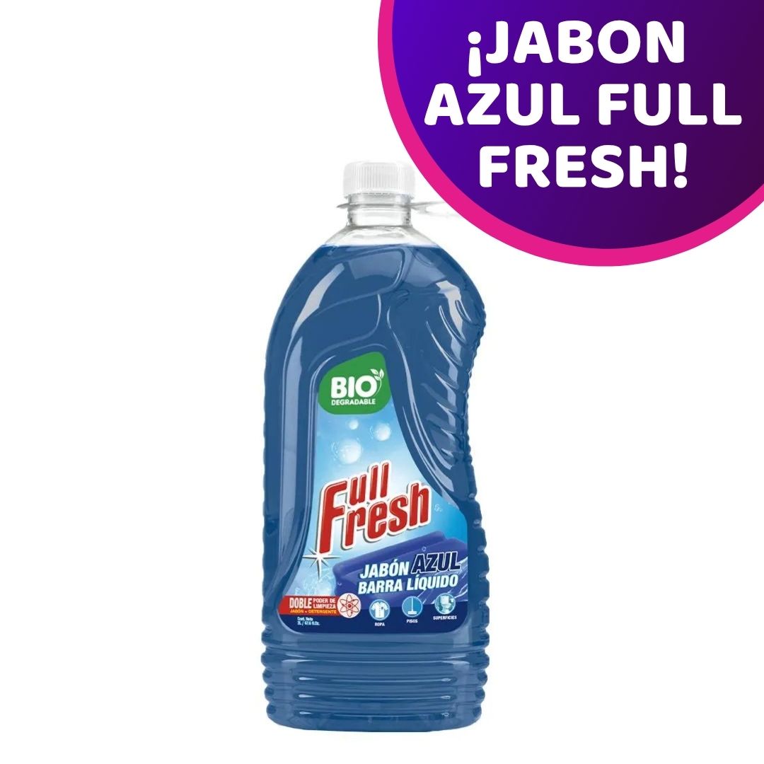 Jabón Azul Barra Líquido Full Fresh 2000ml Multiusos