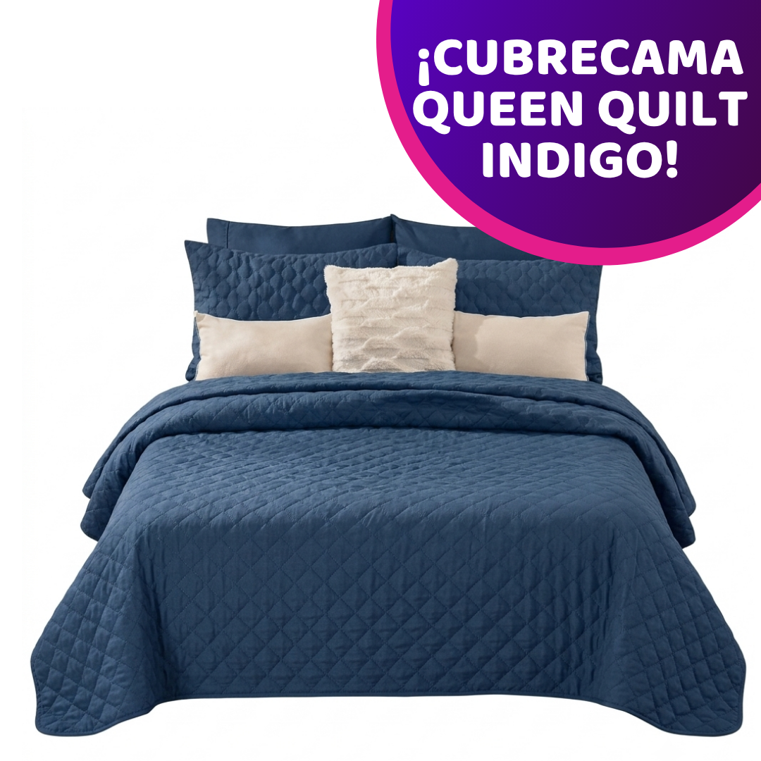 Cubrecama Queen Quilt Indigo