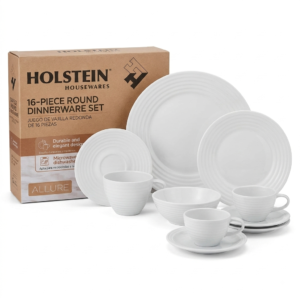 Vajilla Holstein de 16 Piezas en Vitrocerámica